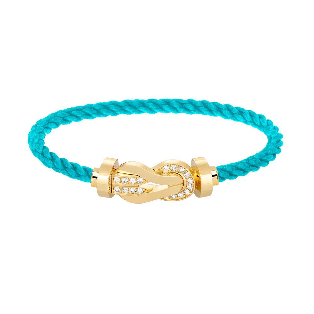 ¡®Loco¡¯CHANCE LARGE 8 FIGURE BUCKLE HALF DIAMOND BRACELET GOLD