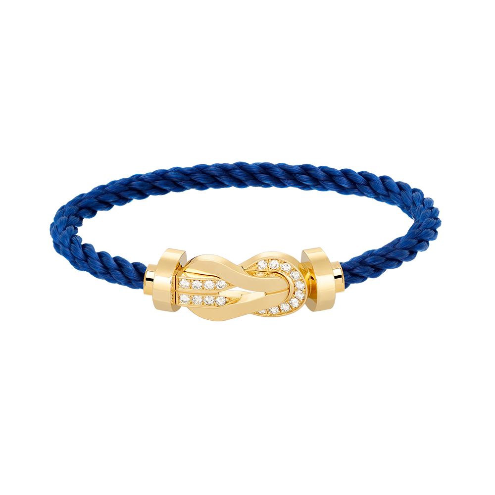 ¡®Loco¡¯CHANCE LARGE 8 FIGURE BUCKLE HALF DIAMOND BRACELET GOLD