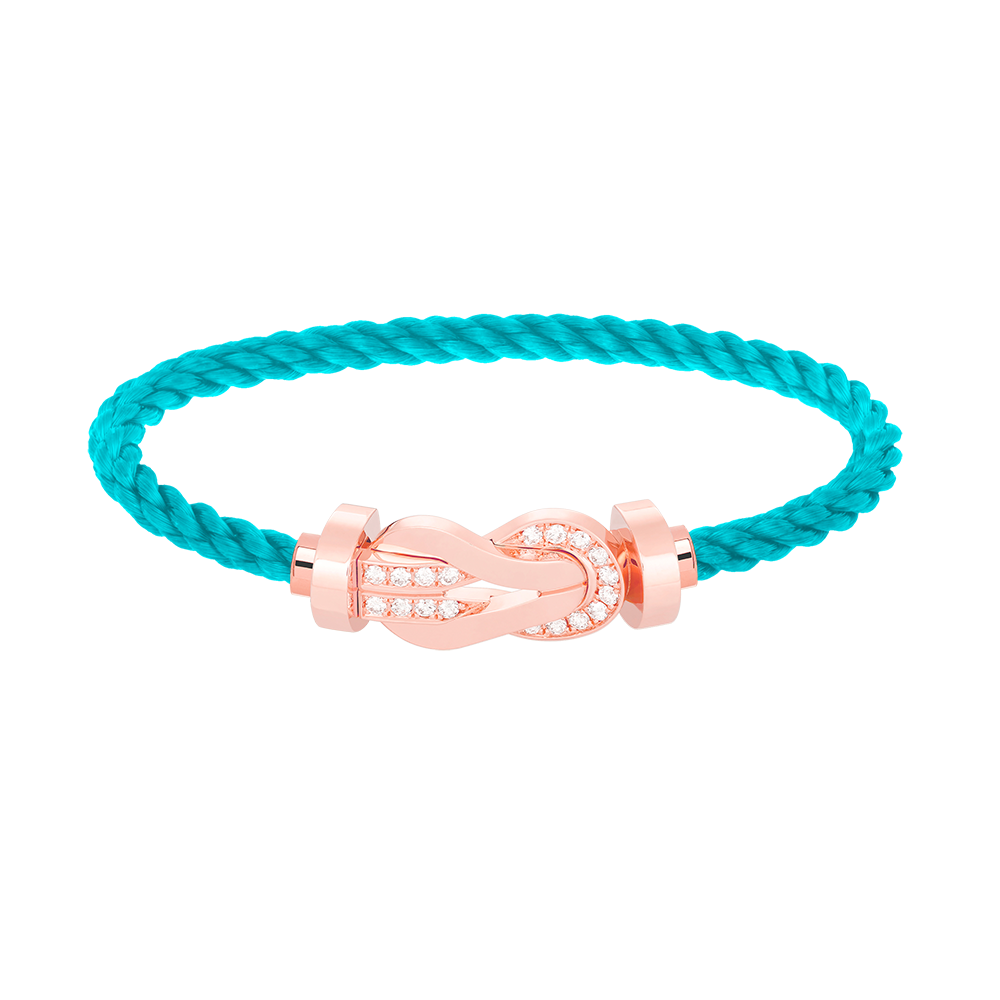 ¡®Loco¡¯CHANCE LARGE 8 FIGURE BUCKLE HALF DIAMOND BRACELET ROSE GOLD