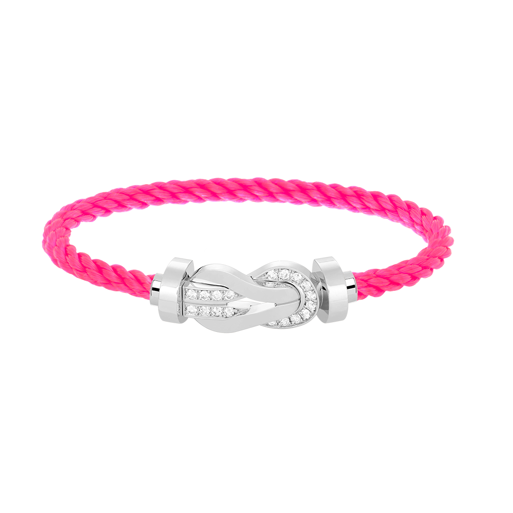 ¡®Loco¡¯CHANCE LARGE 8 FIGURE BUCKLE HALF DIAMOND BRACELET SILVER