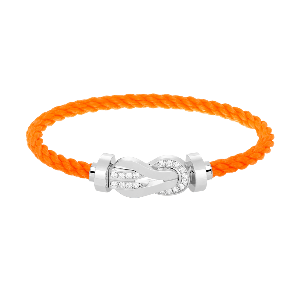 ¡®Loco¡¯CHANCE LARGE 8 FIGURE BUCKLE HALF DIAMOND BRACELET SILVER
