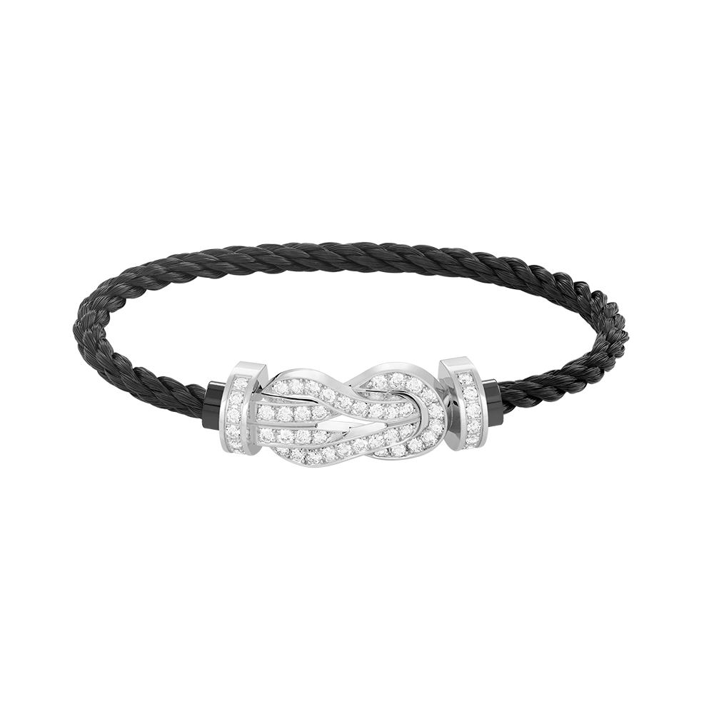 ¡®Loco¡¯CHANCE LARGE 8 FIGURE BUCKLE FULL DIAMOND BRACELET SILVER