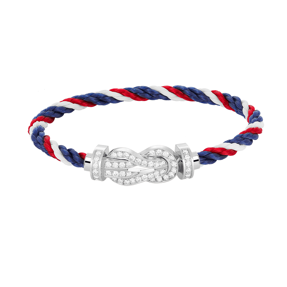 ¡®Loco¡¯CHANCE LARGE 8 FIGURE BUCKLE FULL DIAMOND BRACELET SILVER