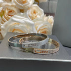 [Loco ]Move Noa Rose Gold Pavé Diamond Bangle Bracelet