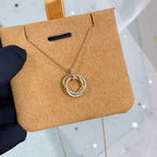¡®Loco¡¯TRINITY NECKLACE SILVER GOLD PINK GOLD DIAMONDS