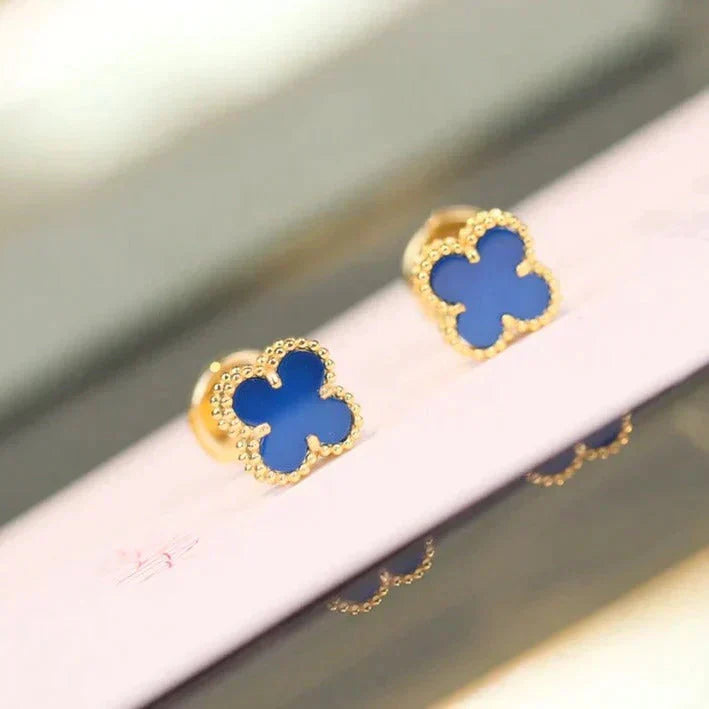 ¡®Loco¡¯CLOVER MINI 9.5MM TURQUOISE EARRINGS