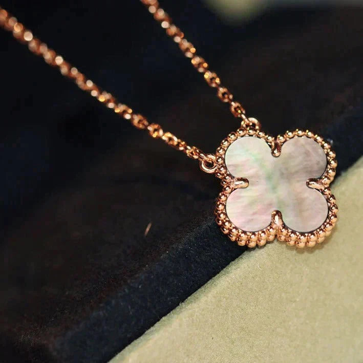 ¡®Loco¡¯CLOVER 15MM  GRAY MOTHER OF PEARL NECKLACE