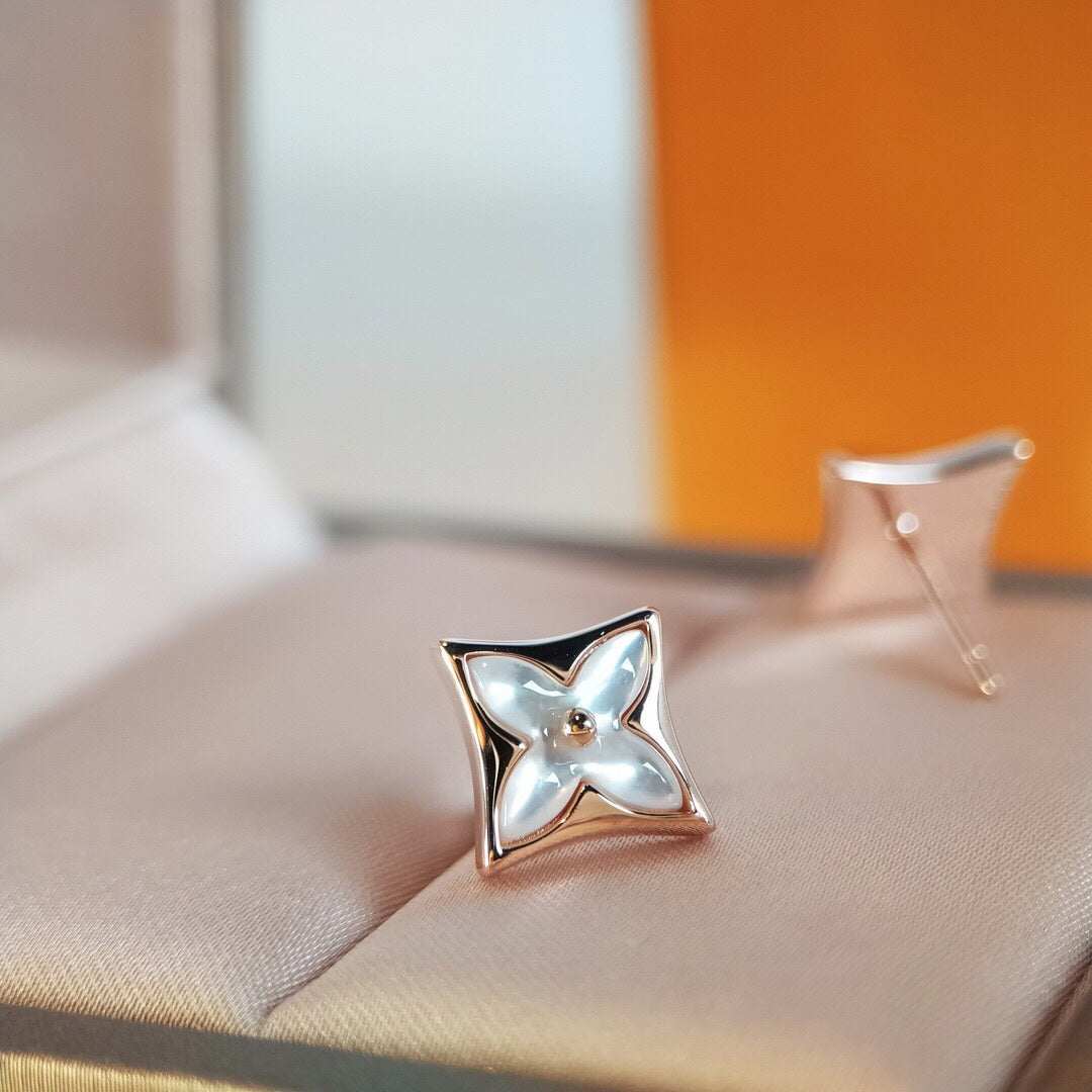 ¡®Loco¡¯STAR MOP PINK GOLD EARRINGS