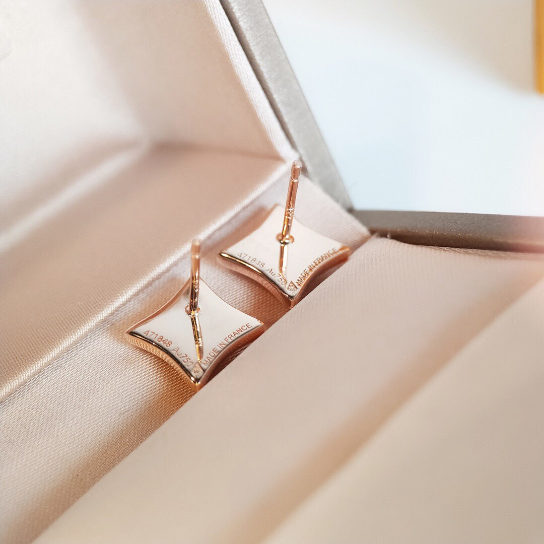¡®Loco¡¯STAR MOP PINK GOLD EARRINGS