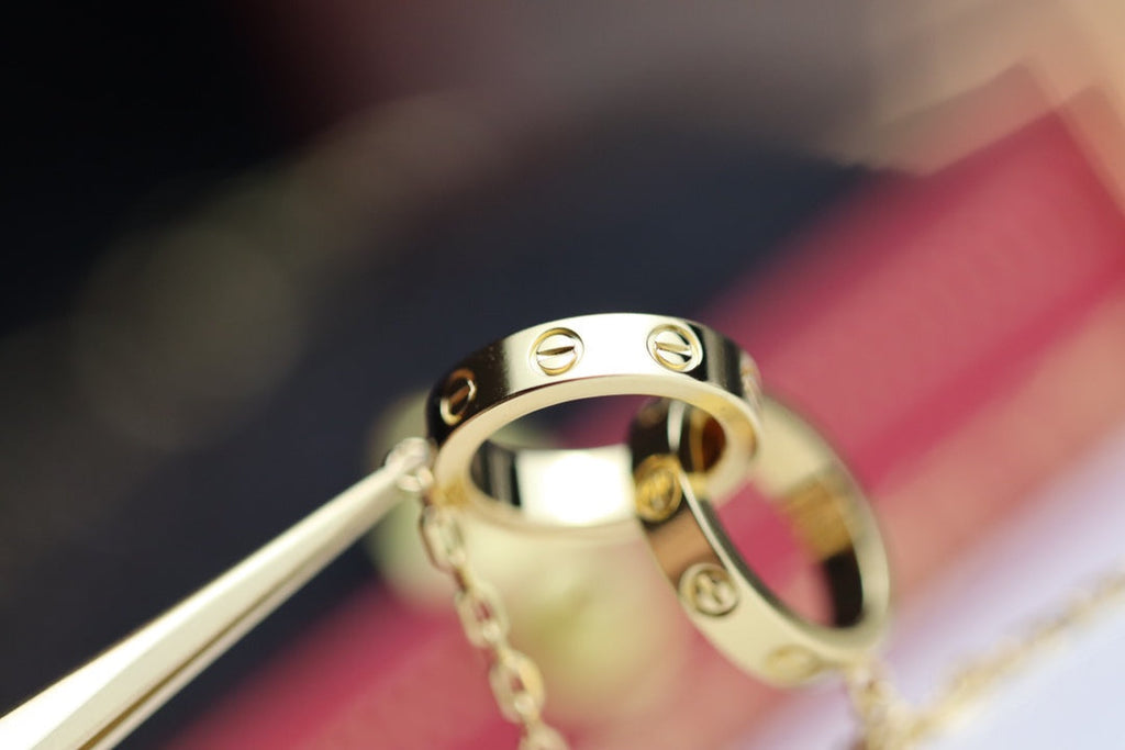 ¡®Loco¡¯LOVE NECKLACE DOUBLE RING GOLD