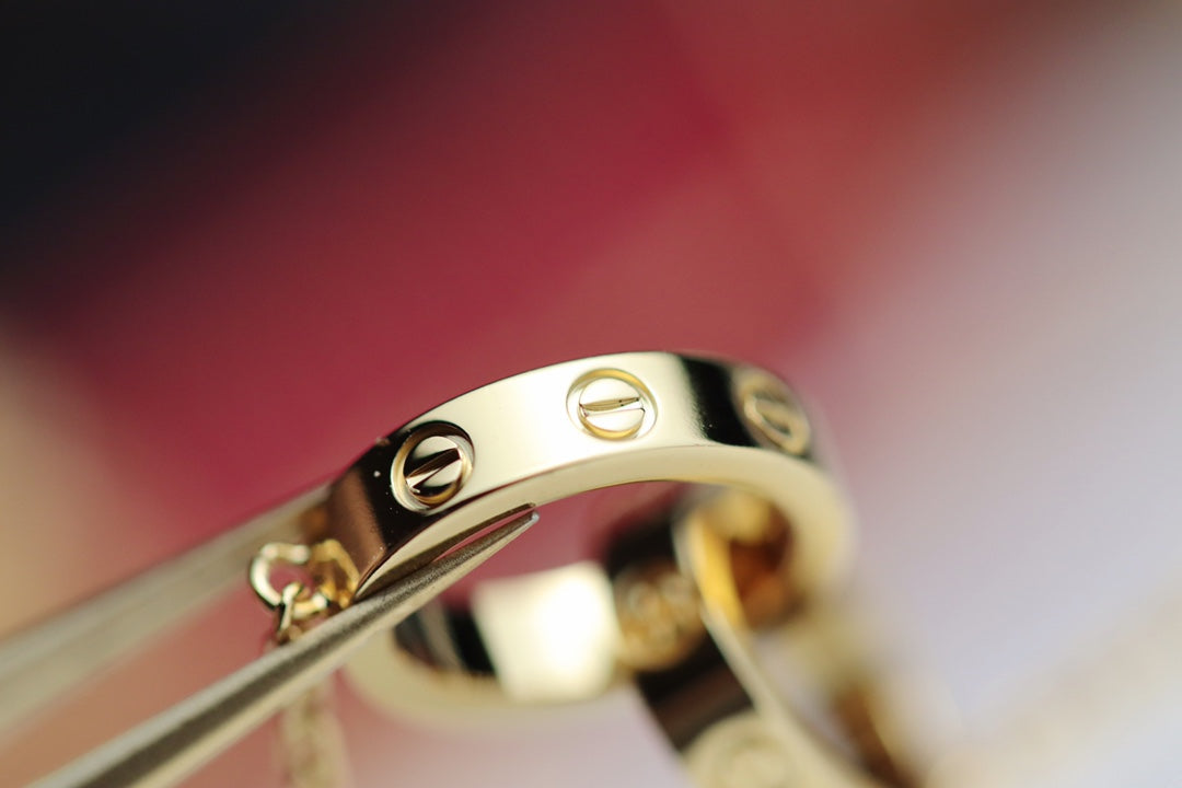 ¡®Loco¡¯LOVE NECKLACE DOUBLE RING GOLD