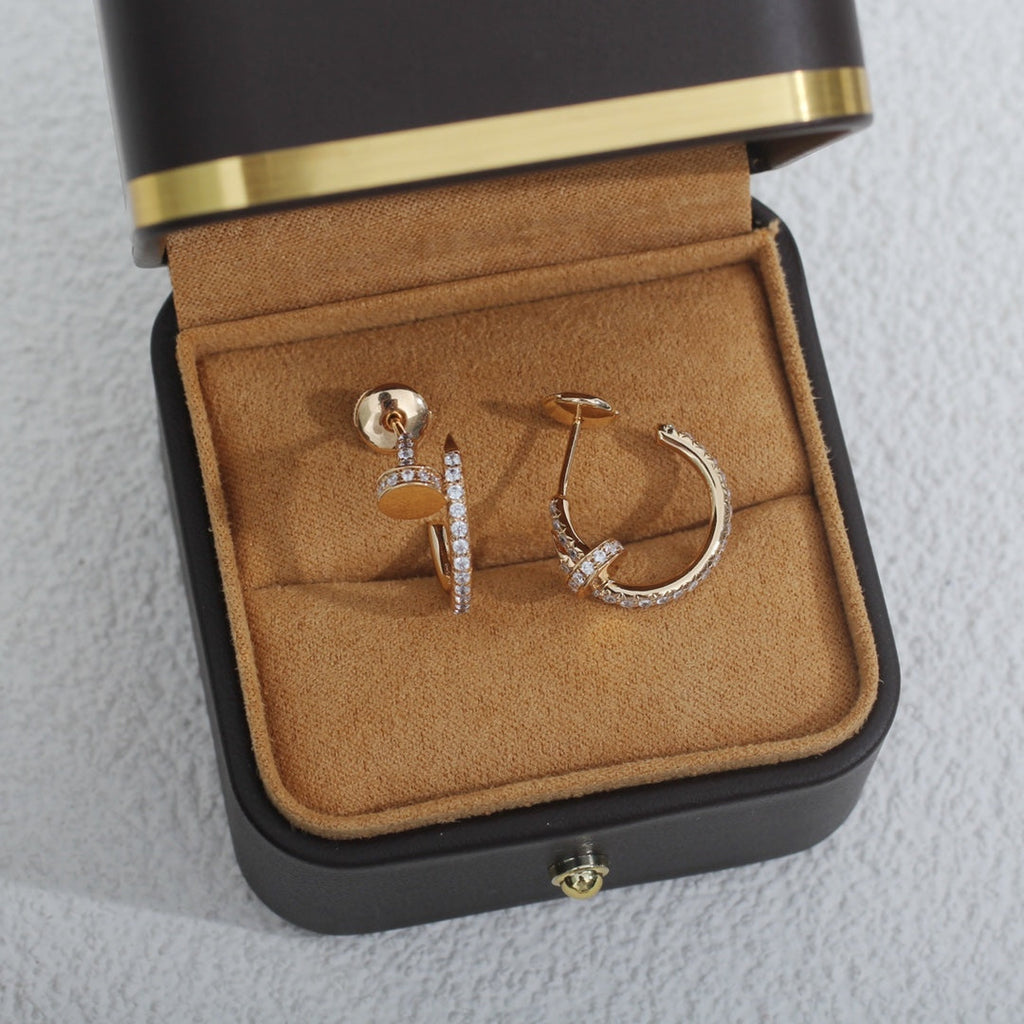 ¡®Loco¡¯JUSTE EARRINGS 12.75MM PINK GOLD DIAMOND