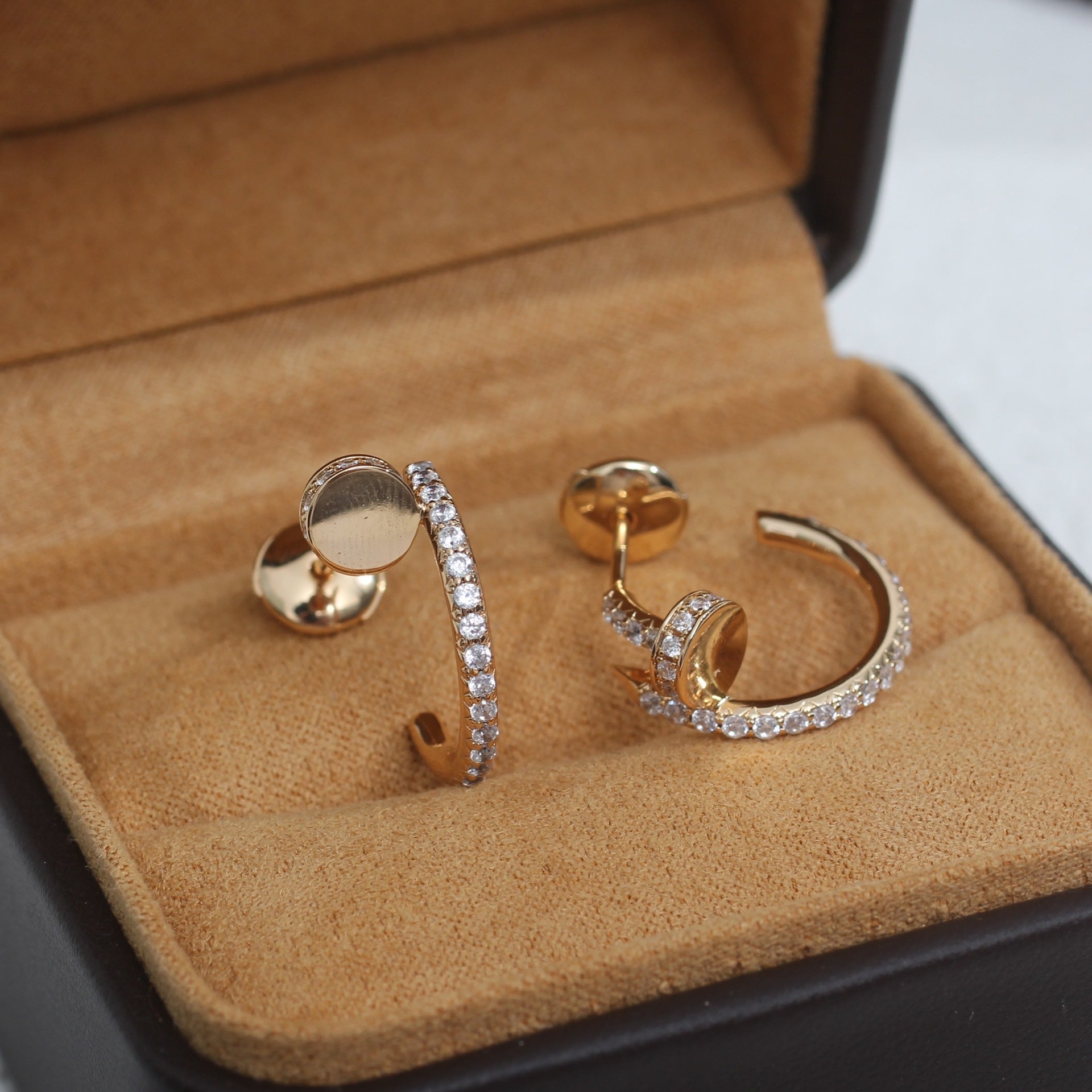¡®Loco¡¯JUSTE EARRINGS 12.75MM PINK GOLD DIAMOND
