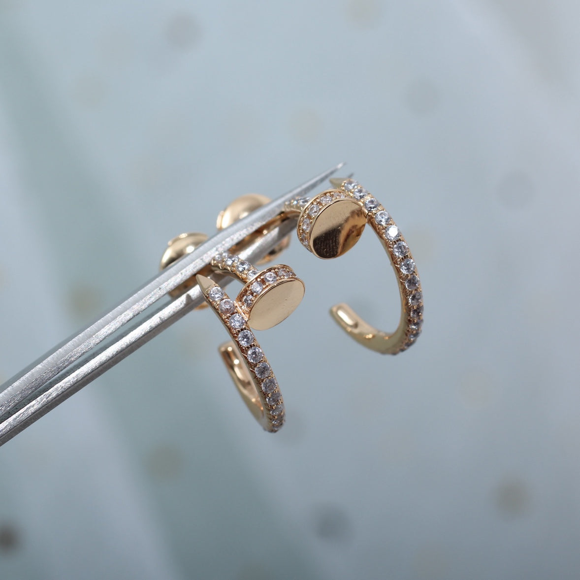¡®Loco¡¯JUSTE EARRINGS 12.75MM PINK GOLD DIAMOND