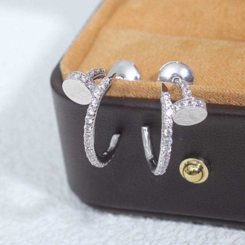 ¡®Loco¡¯JUSTE EARRINGS 12.75MM SILVER DIAMOND