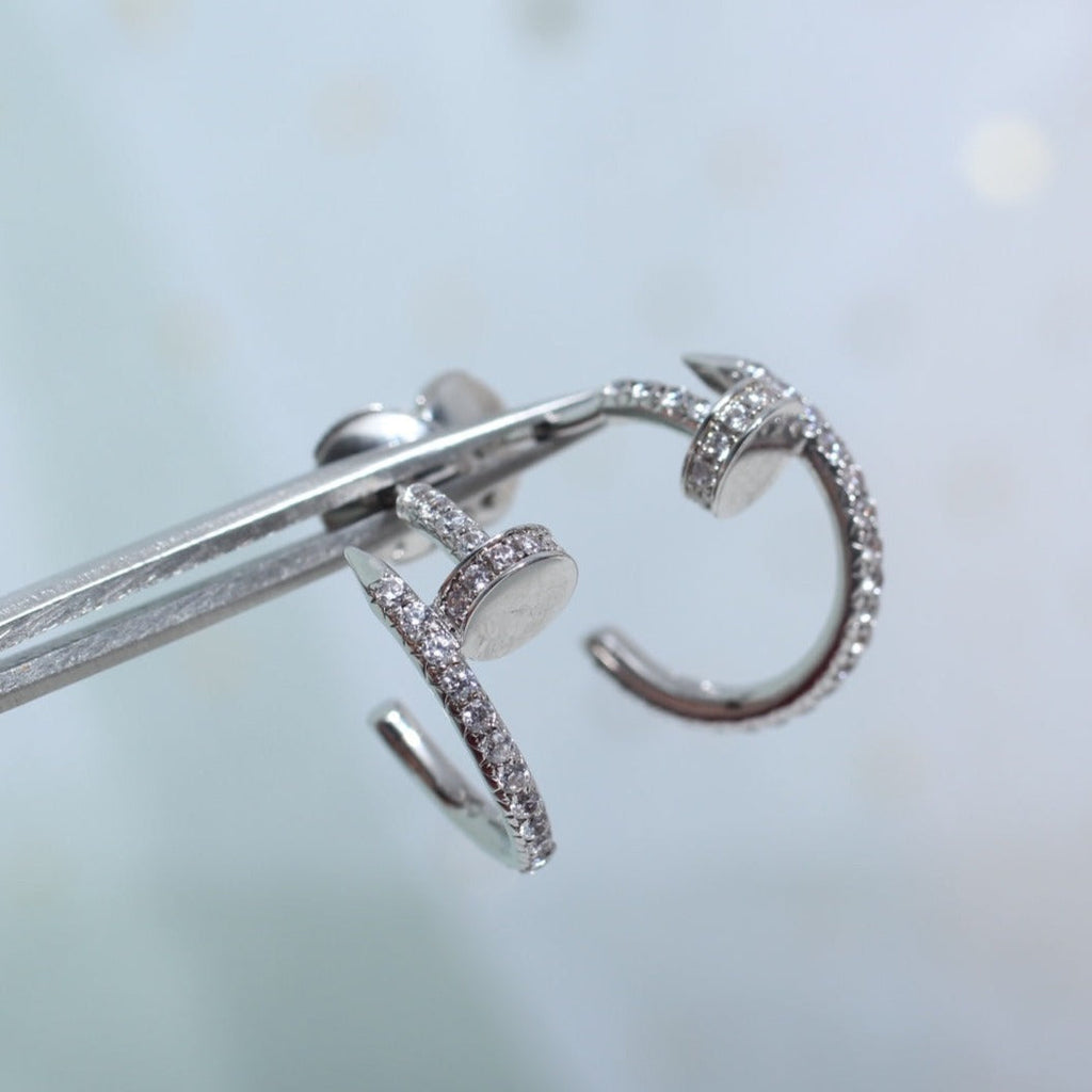¡®Loco¡¯JUSTE EARRINGS 12.75MM SILVER DIAMOND