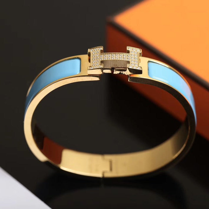 ¡®Loco¡¯H CLOUD BLUE BRACELET GOLD DIAMOND