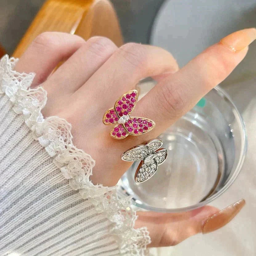 ¡®Loco¡¯TWIN BUTTERFLY DIAMOND RING