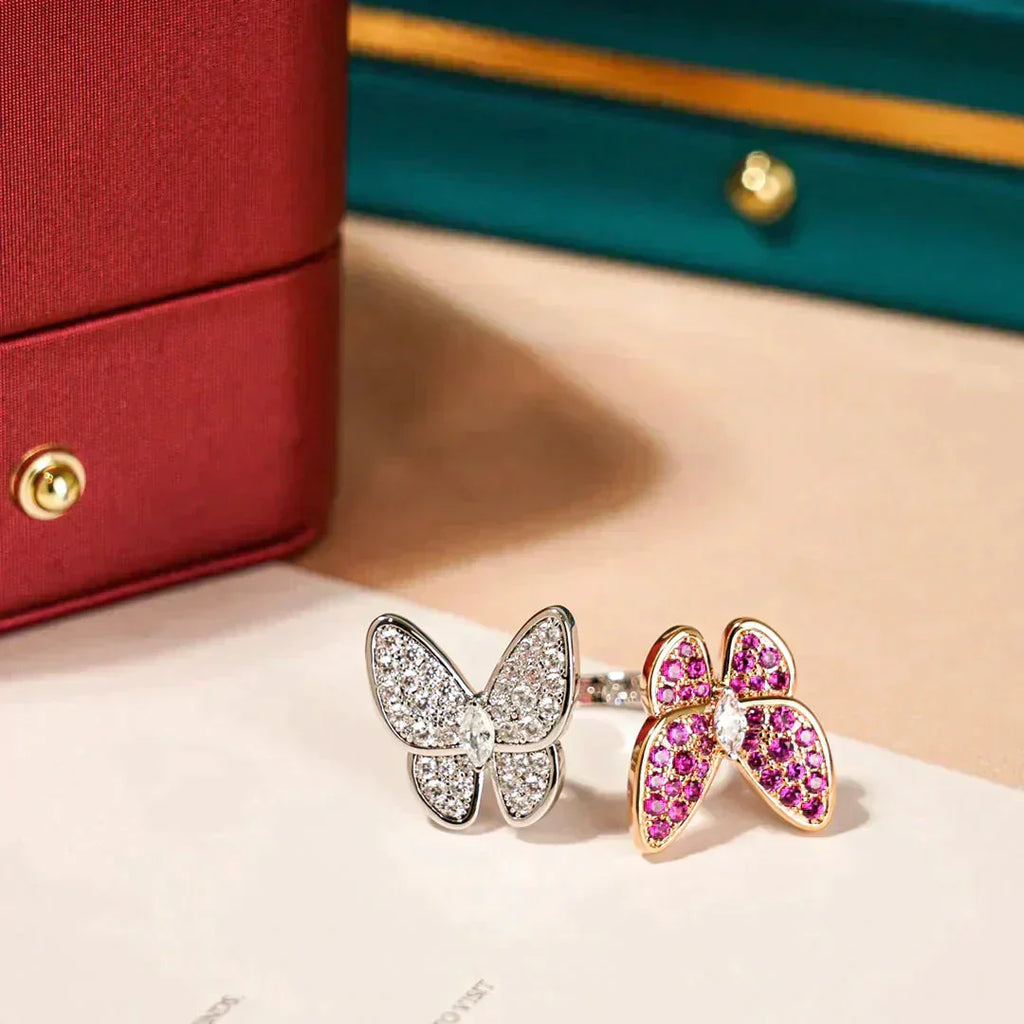 ¡®Loco¡¯TWIN BUTTERFLY DIAMOND RING