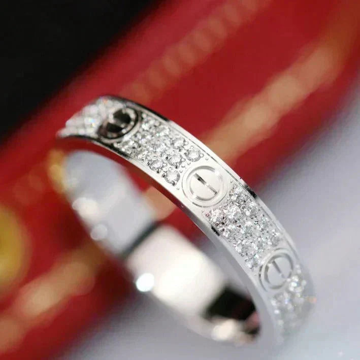¡®Loco¡¯LOVE RING 3.6MM DIAMOND PAVED