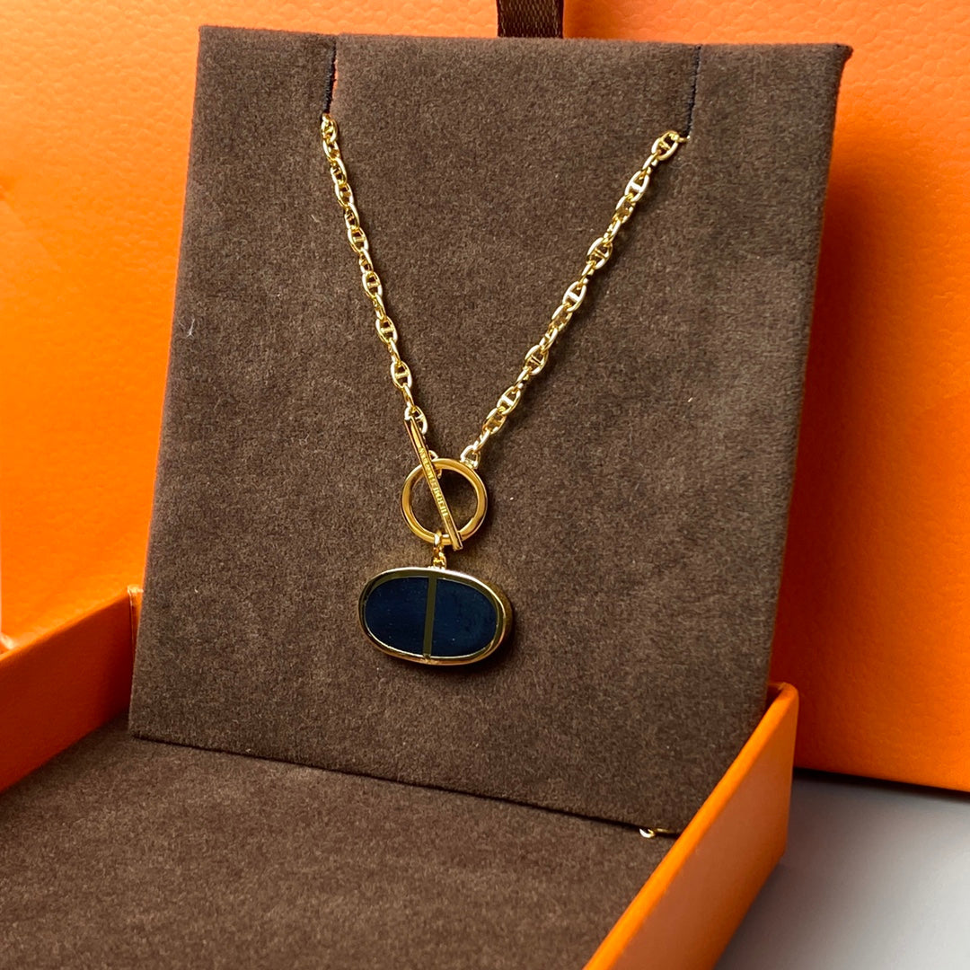 ¡®Loco¡¯CHAINE VERSO BLACK CERAMIC NECKLACE