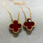 ¡®Loco¡¯CLOVER 15MM CARNELIAN SINGLE FLOWER NECKLACE