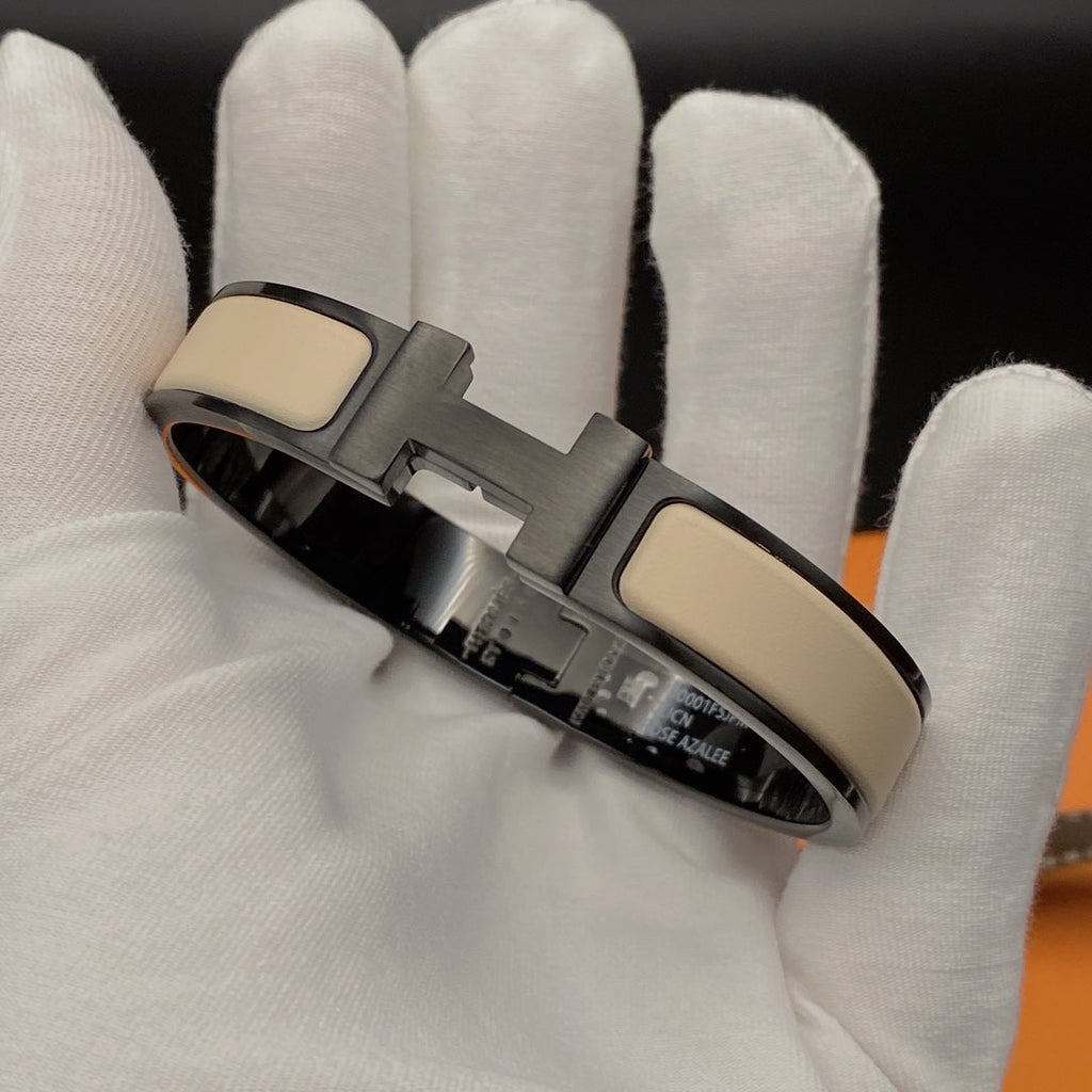 ¡®Loco¡¯H BRACELET 12MM BLACK BEIGE CERAMIC