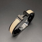 ¡®Loco¡¯H BRACELET 12MM BLACK BEIGE CERAMIC