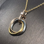 ¡®Loco¡¯TRINITY SILVER GOLD PINK GOLD NECKLACE