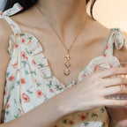 ¡®Loco¡¯STAR AND SUN DIAMOND PINK GOLD NECKLACE