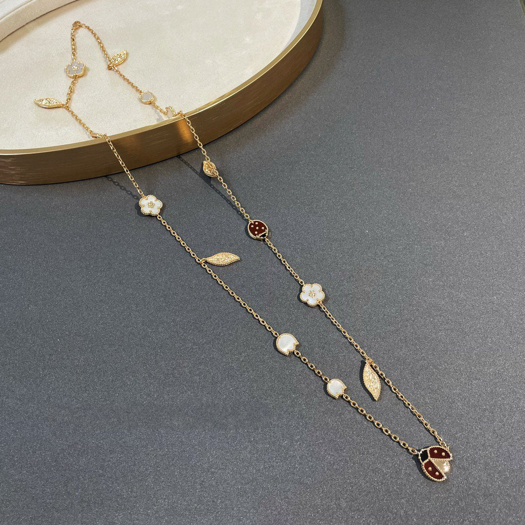 ¡®Loco¡¯LUCKY SPRING 15 MOTIFS GOLD NECKLACE