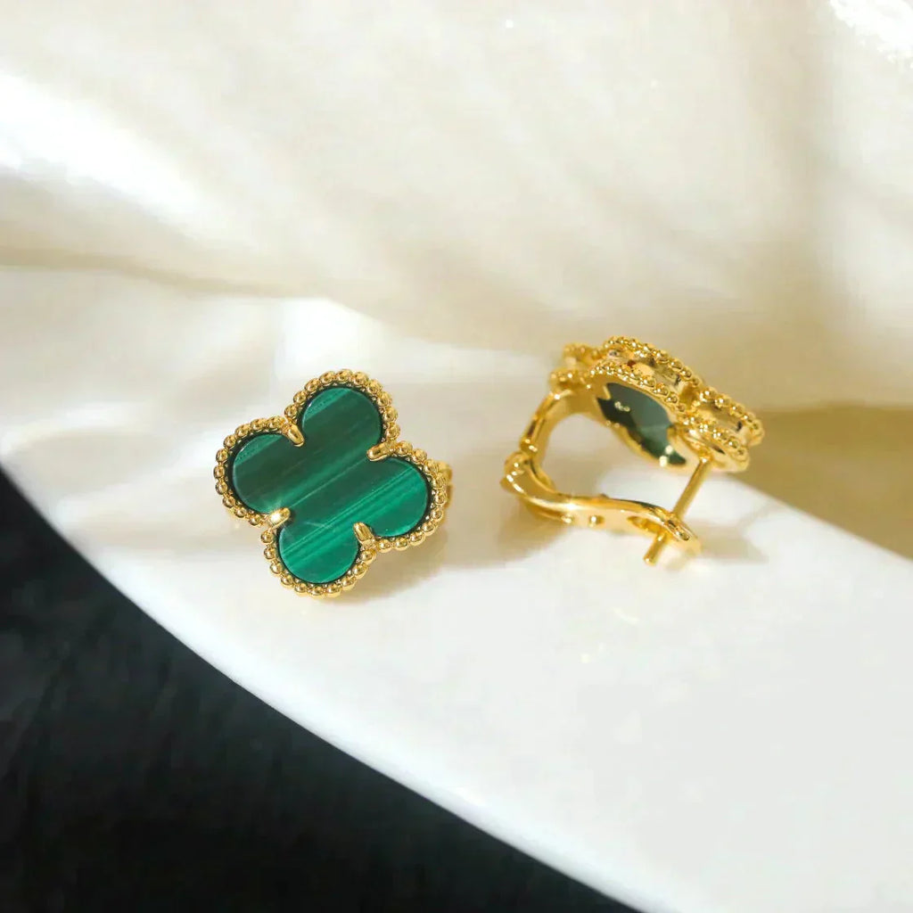 ¡®Loco¡¯CLOVER MEDIUM 1 MOTIFS MALACHITE  EARRINGS