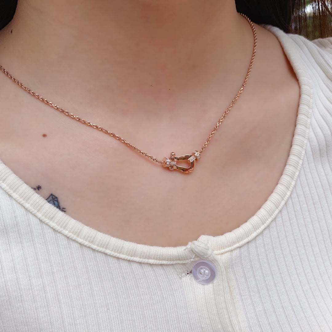 ¡®Loco¡¯FORCE 10 PINK GOLD DIAMOND NECKLACE