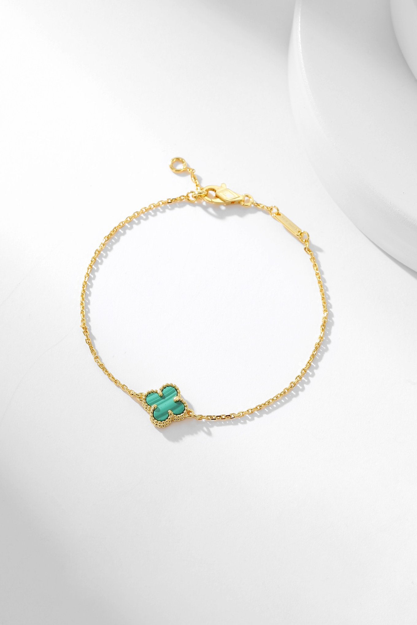 ¡®Loco¡¯CLOVER BRACELET MALACHITE 1 MOTIF