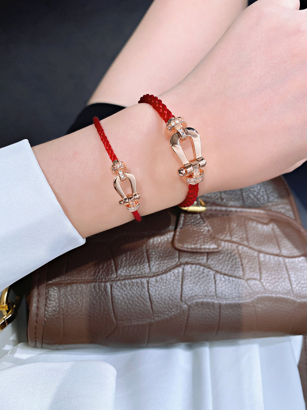 ¡®Loco¡¯FORCE 10 HALF DIAMOND PINK GOLD RED CORDERI LARGE AND MEDIUM MODEL