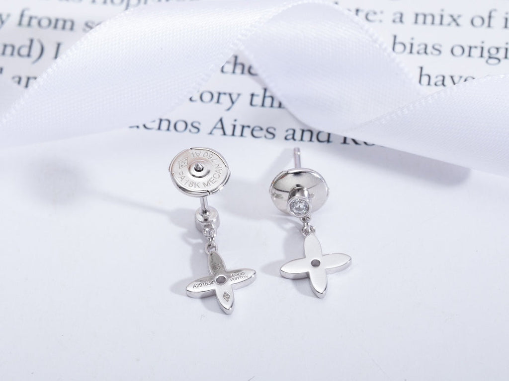¡®Loco¡¯VIDYLLE SILVER DIAMOND MINI DROP EARRINGS