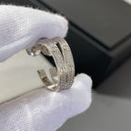 ¡®Loco¡¯LOVE DIAMOND SILVER HOOP EARRINGS