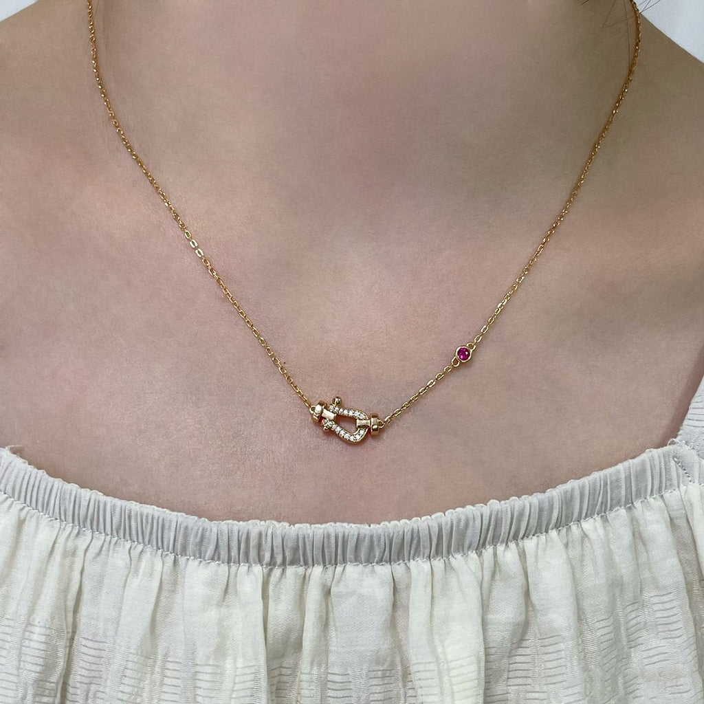 ¡®Loco¡¯FORCE 10 DIAMOND PINK GOLD NECKLACE