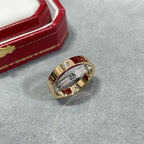 ¡®Loco¡¯LOVE PINK GOLD SILVER DIAMOND DOUBLE RING