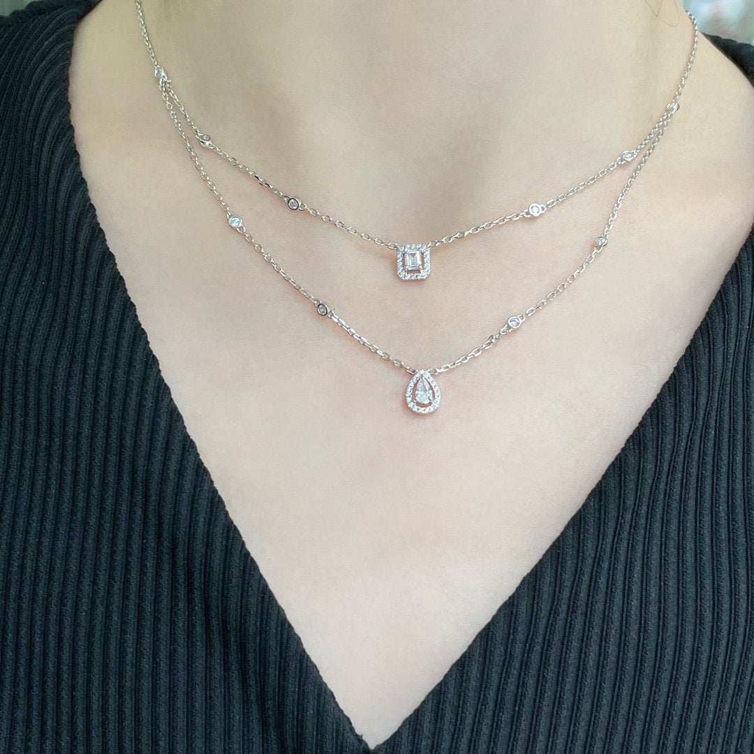 [Loco]MY TWIN 2 ROW DIAMOND NECKLACE
