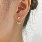 [Loco ]MOVE UNO PINK GOLD DIAMOND EARRINGS
