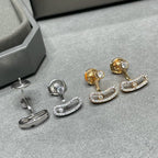 [Loco ]MOVE UNO PINK GOLD DIAMOND EARRINGS