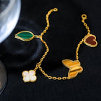 ¡®Loco¡¯LUCKY SPRING 5 MOTIF GOLD BRACELET