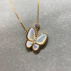 ¡®Loco¡¯BUTTERFLY MOP DIAMOND NECKLACE