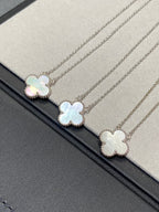 ¡®Loco¡¯CLOVER MEDIUM SILVER WHITE MOP NECKLACE
