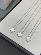 ¡®Loco¡¯CLOVER MEDIUM SILVER WHITE MOP NECKLACE