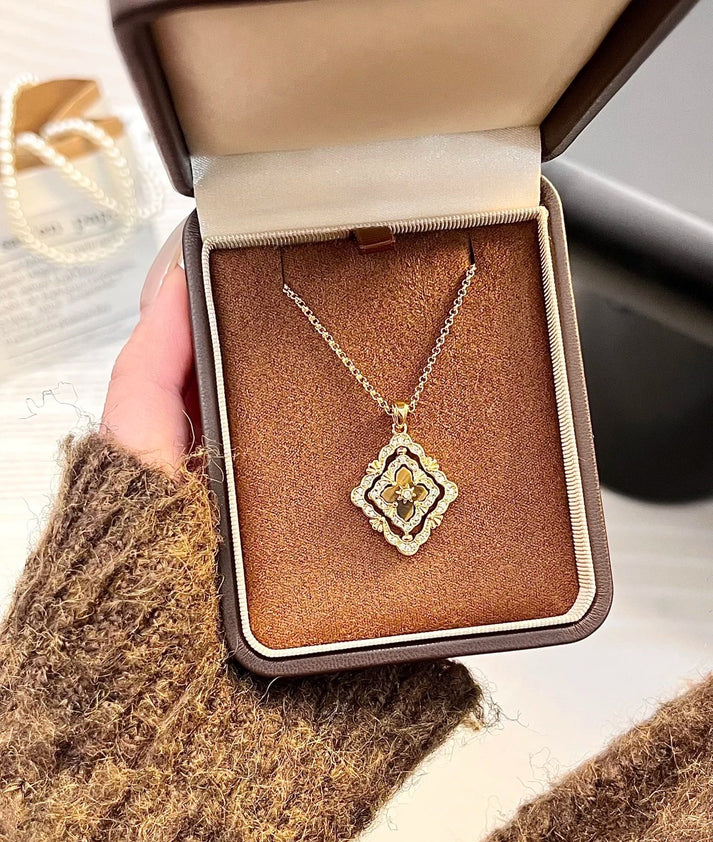[Loco] B.C.L ENAMEL ROTATING SINGLE-DIAMOND NECKLACE£¨Various colors£©