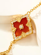 [Loco]B.C.L ENAMELED Five-Flower Bracelet£¨Various Colors) BIG SIZE