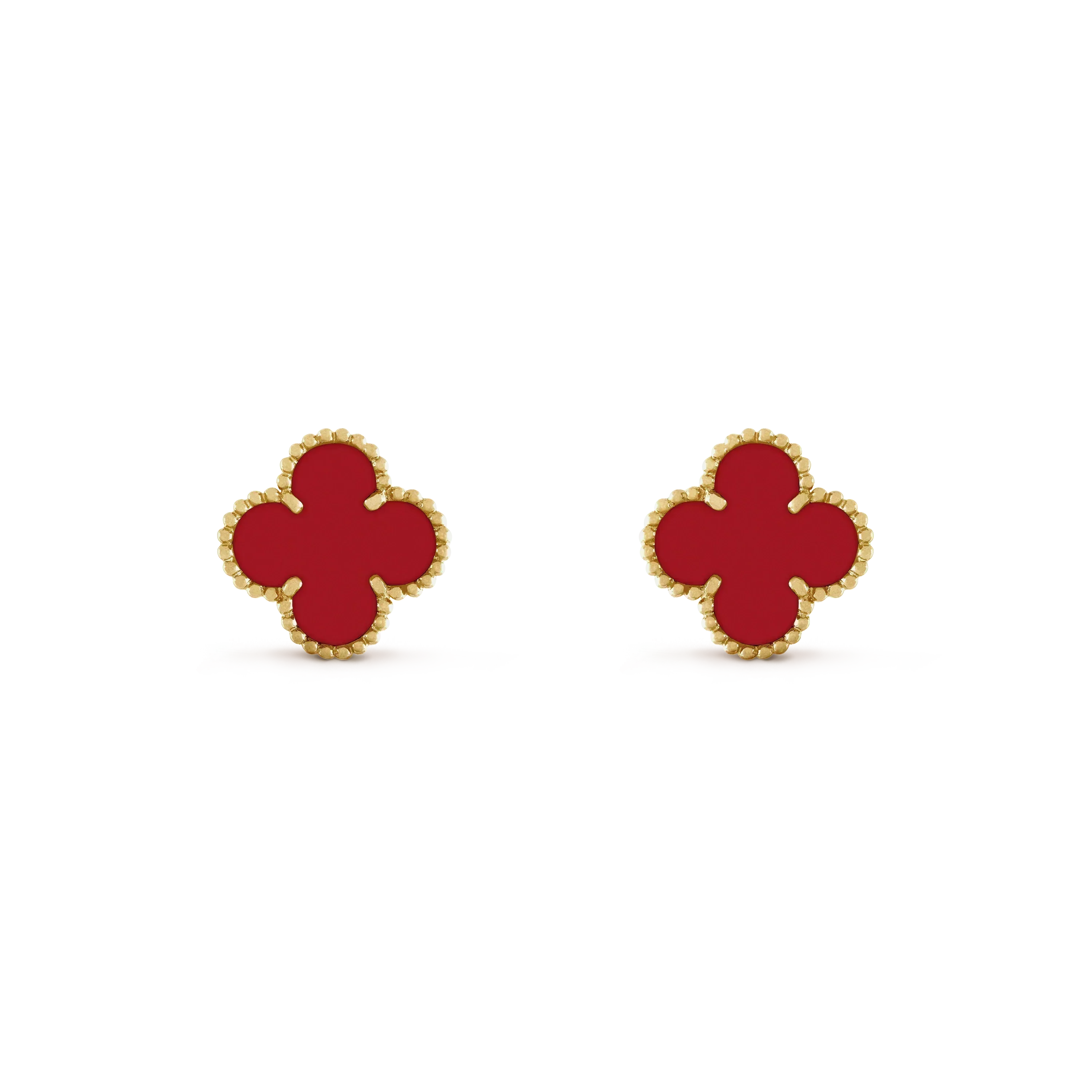 ¡®Loco¡¯CLOVER MINI 9.5MM CARNELIAN EARRINGS