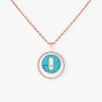 [Loco ]Loco MOVE 1 DIAMOND TURQUOISE PINK GOLD DIAMOND NECKLACE